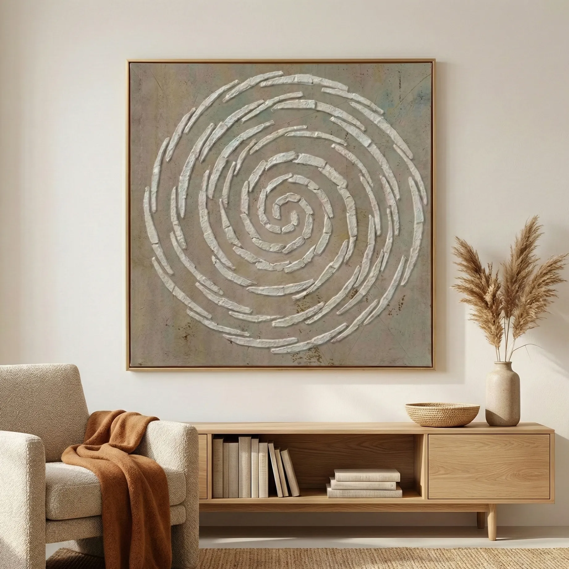 Ancient-Vortex-–-Minimalist-Wabi-Sabi-Textured-Wall-Decor-1.webp Ancient Vortex – Minimalist Wabi Sabi Textured Wall Decor - Image 1