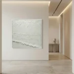 Arctic Silence Monochromatic heavy texture abstract minimal wall art - Image 4