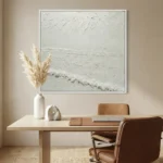 Arctic Silence Monochromatic heavy texture abstract minimal wall art - Image 5