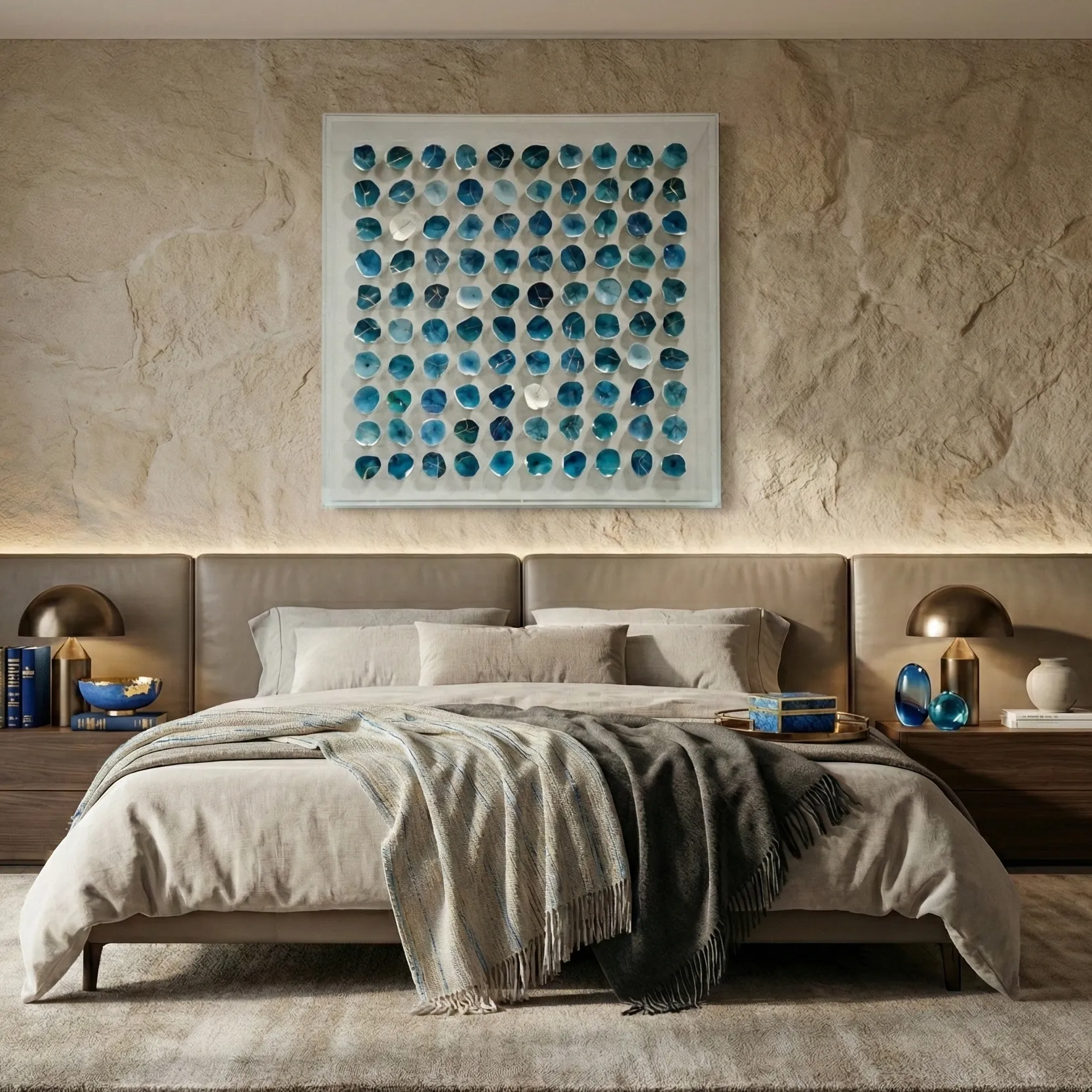 Azure-Mosaic-–-3D-Modern-Mixed-Media-Decor-2.webp Azure Mosaic – 3D Modern Mixed Media Decor - Image 1