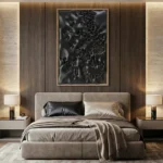Black Coral Flow – Abstract Textured Wall Decor