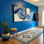Cerulean Dream Impasto blue and cream waves abstract art - Image 5