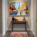Chromatic Avenue Colorful textured oil painting color art - Image 4