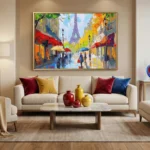 Chromatic Avenue Colorful textured oil painting color art - Image 5