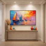 Chromatic Drift luxury impasto marine color wall art