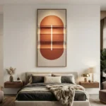 Crimson Axis – Minimalist Abstract Wall Decor