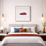 Crimson Motion – Textured Minimalist Abstract Wall Art