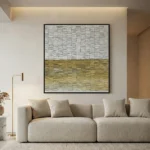 Diamond Cascade – Monochrome Textured Geometric Art - Image 4