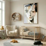 Earthen Impasto Visage Thick paint,  muted tones color wall art - Image 5