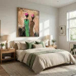 Emerald Grace – Textured Figurative Abstract Wall Decor - Image 4
