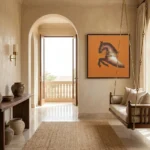 Equestrian Contours – Abstract Textured Relief Wall Art - Image 4
