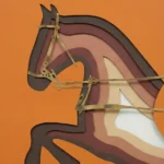 Equestrian Contours – Abstract Textured Relief Wall Art - Image 3