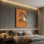 Equestrian Contours – Abstract Textured Relief Wall Art - Image 5
