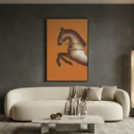 Equestrian Contours – Abstract Textured Relief Wall Art