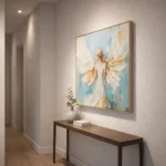 Ethereal Guardian Angel – Textured Wall Decor Abstract Art - Image 3