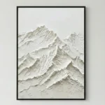 Ethereal Summit Relief Monochrome high-relief peak art abstract art - Image 2