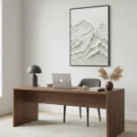 Ethereal Summit Relief Monochrome high-relief peak art abstract art - Image 4