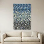 Geometric Coastal Drift – 3D Abstract Wall Decor - Image 5