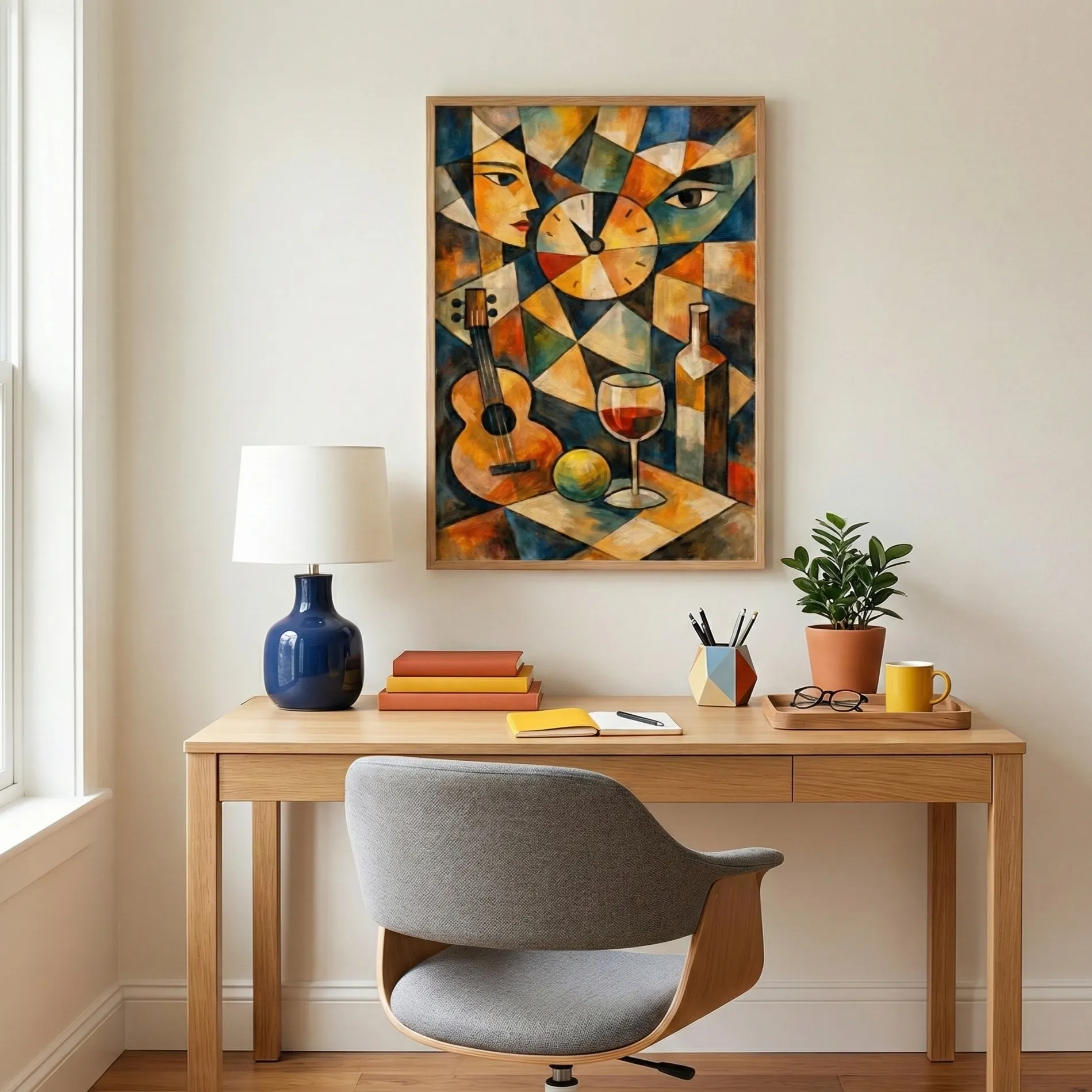 Geometric-Melody-Warm-colorful-fractured-still-life-abstract-wall-decor-2.webp Geometric Melody Warm colorful fractured still life abstract wall decor - Image 1