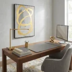 Gilded Flow Textured gold looping lines art Abstract wall art - Image 4
