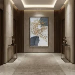 Gilded Ocean Tides – Abstract Textured Wall Decor - Image 4