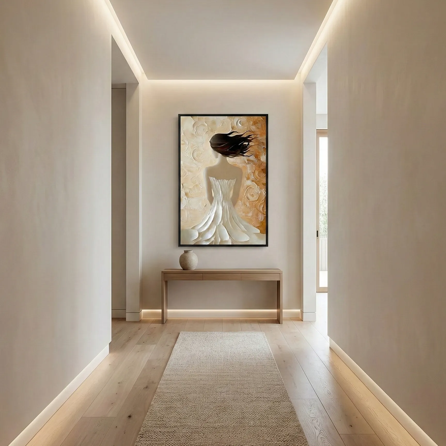 Golden-Breeze-Figure-Woman-in-textured-white-gown-minimal-wall-decor-1.webp Golden Breeze Figure Woman in textured white gown minimal wall decor - Image 1