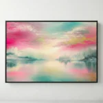 Golden Calm Vista ethereal waters glow color wall art - Image 2