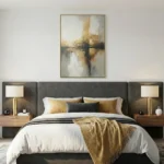 Golden Mirage Vertical reflective abstract canvas abstract wall decor