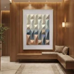 Harmonic Facets – Geometric Abstract Wall Decor