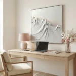 Heavy impasto mountain landscape abstract wall decor - Image 3