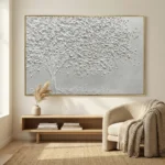 Impasto Plaster Tree – Minimalist Wall Art Wabi Sabi Art
