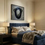 Midnight Geometric Portal – Abstract Textured Wall Decor - Image 4