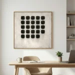 Midnight Mosaic – Wabi Sabi Minimalist Wall Decor - Image 4