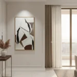 Mocha Minimalist – Luxury Abstract Textured Collage Art - Image 5