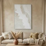 Neutral Drift Mosaic – Minimal Textured Wall Decor  Wabi Sabi Art - Image 5