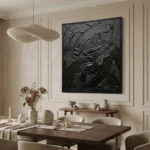 Noir Nexus – Modern Wabi Sabi Textured Wall Decor - Image 3