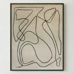Organic Contour Lines – Neutral Minimal Wall Art - Image 2