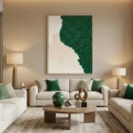 Organic Green Relief Art – 3D Wall Decor - Image 4