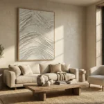 Organic Plaster Texture – Framed Minimalist Decor - Image 3