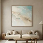 Organic Shoreline Layers – Abstract Textured Art Wabi Sabi Art - Image 3
