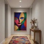 Prismatic Soul Vibrant cubist-style portrait Abstract wall art - Image 3