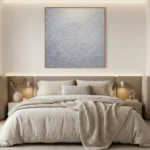 Radial Petals Sculptural white organic layers minimal wall art - Image 3