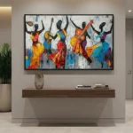 Radiant Harmony Strings Textured figures playing instruments color art - Image 5