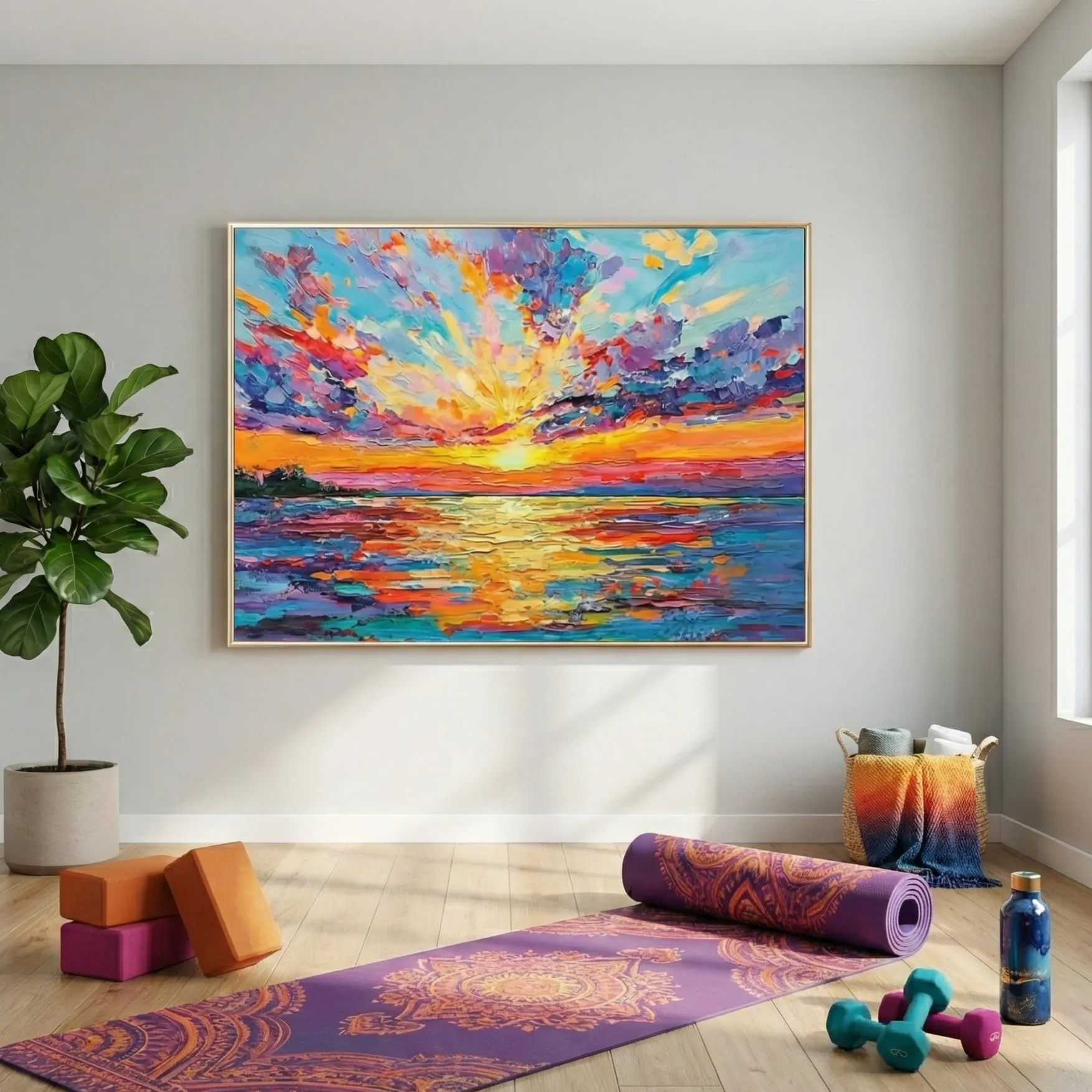 Radiant-Horizon-Vibrant-sunset-reflections-color-wall-art-8.webp Radiant Horizon Vibrant sunset reflections color wall art - Image 1