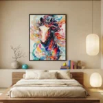Radiant Mane Motion Abstract Dynamic Horse Decor Color Wall Art - Image 4