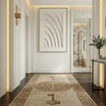 Radiating White Waves – Abstract Textured Paper Art