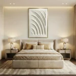 Radiating White Waves – Abstract Textured Paper Art - Image 4