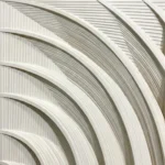 Radiating White Waves – Abstract Textured Paper Art - Image 3