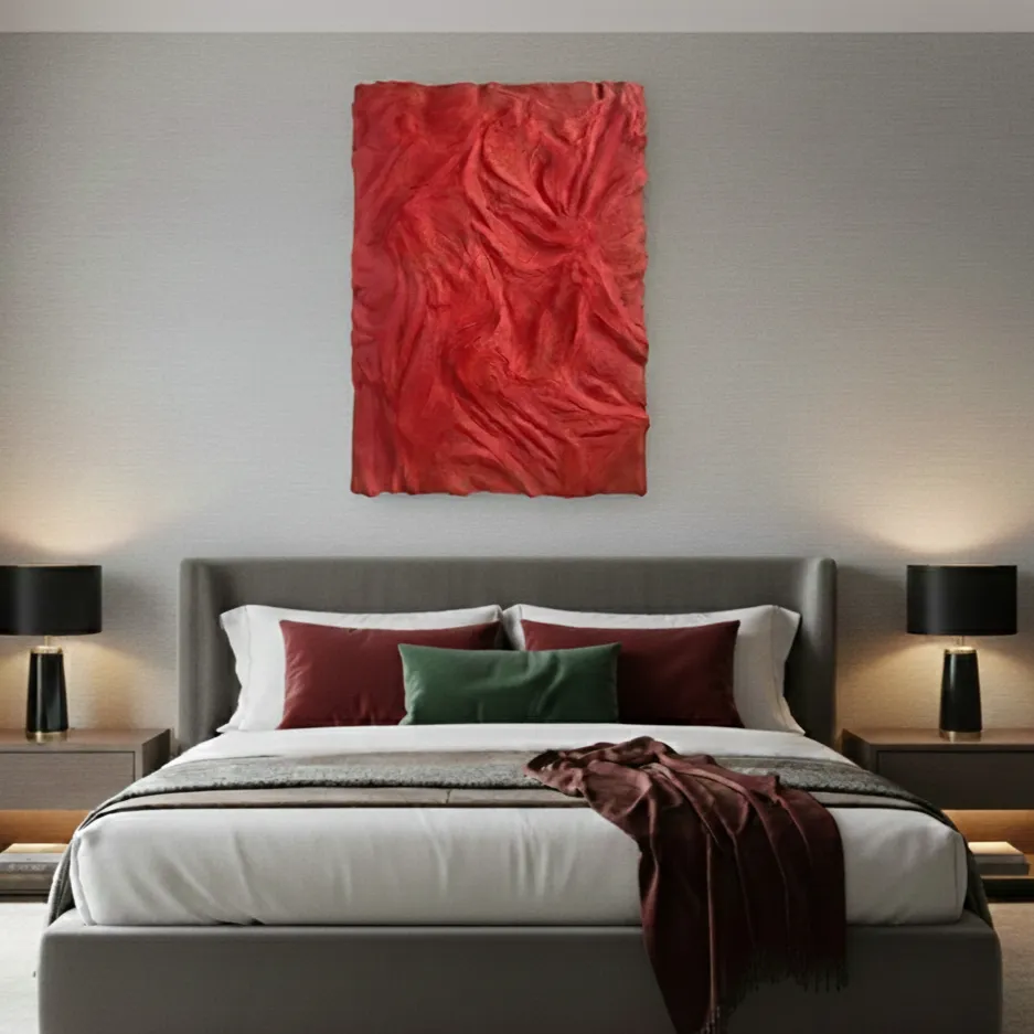 Red-Rhapsody-–-Abstract-Textured-Wall-Decor-4.webp Red Rhapsody – Abstract Textured Wall Decor - Image 1