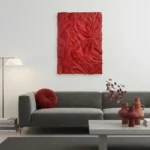 Red Rhapsody – Abstract Textured Wall Decor - Image 5